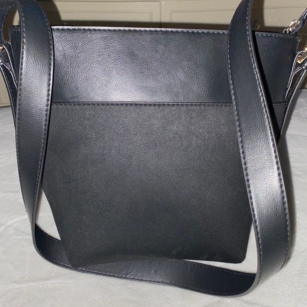 H&M Black Crossbody Suede/Leather Handbag Satchel